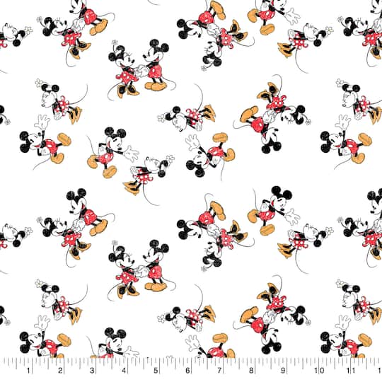 Springs Creative Mickey & Minnie Mouse Cotton Fabric